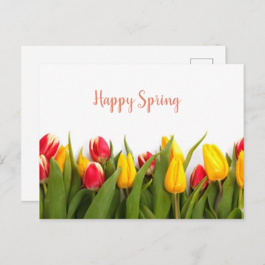 Happy Spring Briefkaart (Voorkant / Achterkant)