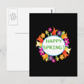 Happy Spring Briefkaart (Voorkant / Achterkant)