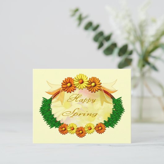 Happy Spring Briefkaart (Staand voorkant)