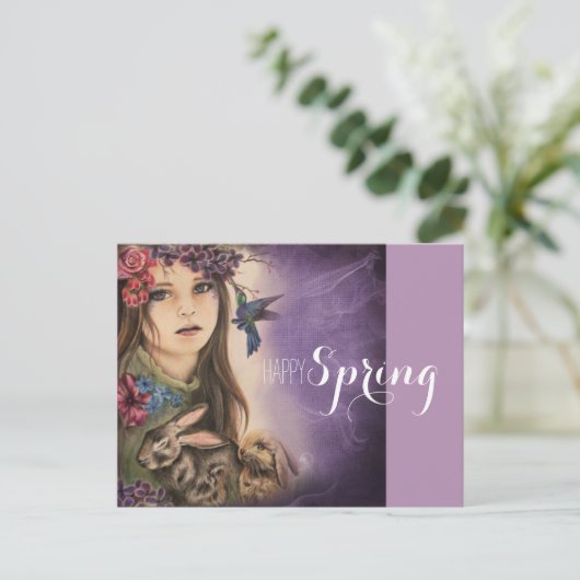Happy Spring Briefkaart (Staand voorkant)