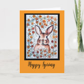 Happy Spring Bunny Kaart (Voorkant)