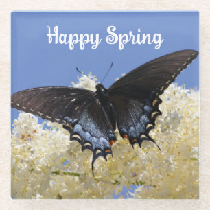 Happy Spring Butterfly Onderzetter