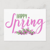 Happy Spring // Cute Spring Flowers Greeting Briefkaart (Voorkant)