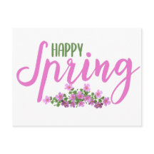 Happy Spring // Cute Spring Flowers Greeting