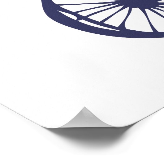 Happy spring-design: fiets, bloemen en vogels poster (Hoek)