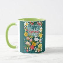 Happy Spring Easter eierjacht bloemenveld