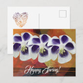 Happy Spring Elegant Briefkaart (Voorkant / Achterkant)