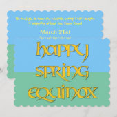 Happy Spring Equinox Uitnodiging aan een Pagan Geb (Voorkant / Achterkant)