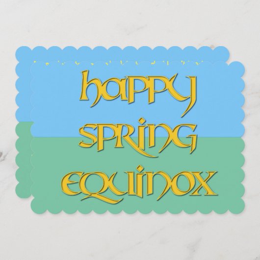 Happy Spring Equinox Uitnodiging aan een Pagan Geb (Voorkant / Achterkant)