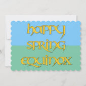 Happy Spring Equinox Uitnodiging aan een Pagan Geb (Voorkant)