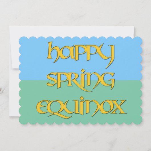 Happy Spring Equinox Uitnodiging aan een Pagan Geb (Voorkant)