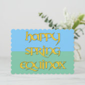 Happy Spring Equinox Uitnodiging aan een Pagan Geb (Staand voorkant)