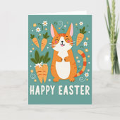 Happy Spring Feline Easter Card Kaart (Voorkant)