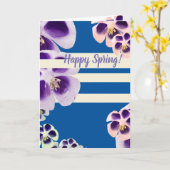 Happy spring Floral Wenskaart Kaart (Gele Bloem)