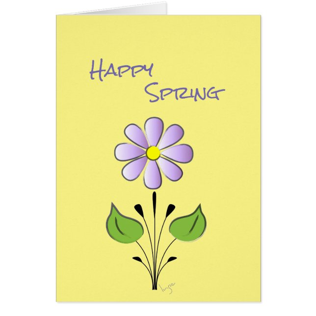 Happy Spring, Flower Floral Easter Modern (Voorkant)