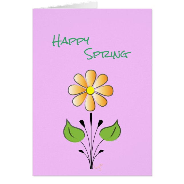 Happy Spring, Flower Floral Lila Pasen  (Voorkant)