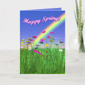 Happy Spring Flowers Kaart (Voorkant)