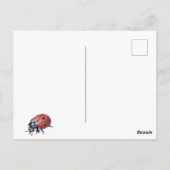 Happy Spring Flowers Ladybug Briefkaart (Achterkant)