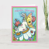 HAPPY SPRING FLUTTERBUN RABBIT, FUNNY BUNNY Blank Kaart (Voorkant)
