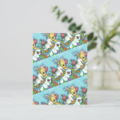 HAPPY SPRING FLUTTERBUN RABBIT, FUNNY BUNNY FAIRY BRIEFKAART (Staand voorkant)