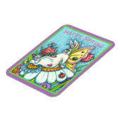 HAPPY SPRING FLUTTERBUN RABBIT, FUNNY BUNNY FAIRY MAGNEET (Linkerzijde)