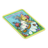 HAPPY SPRING FLUTTERBUN RABBIT, FUNNY BUNNY FAIRY MAGNEET (Rechterzijde)