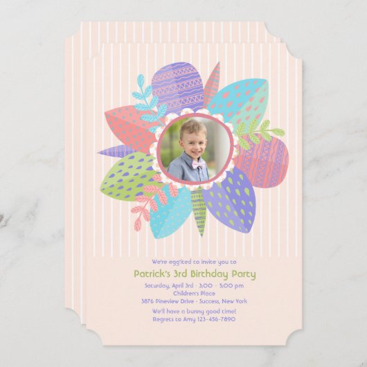 Happy Spring Fotouitnodiging Kaart (Voorkant / Achterkant)