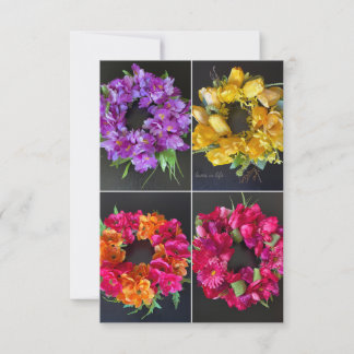 Happy Spring Kransen Notitiekaartje