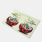 Happy Spring Ladybugs Grappige Deurmat Welkom (Schuin)