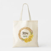 Happy Spring mama Sunflower Wreath Tote Bag (Achterkant)