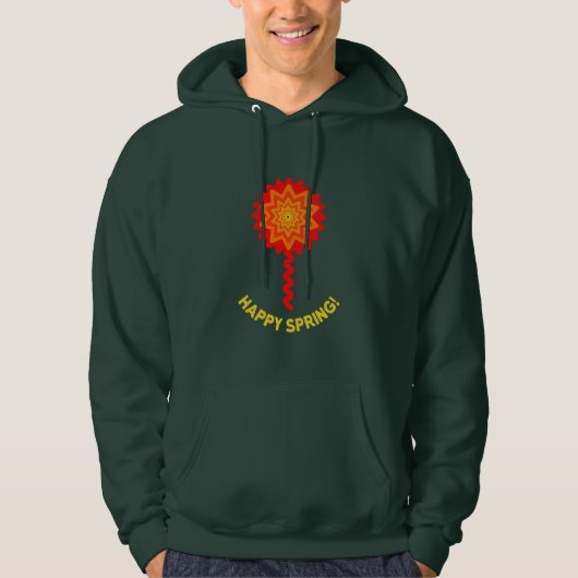 Happy Spring-Mannen Hoodie (Voorkant)