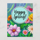 Happy Spring Mixed Flowers 2 Colors Sjabloon (Voorkant)