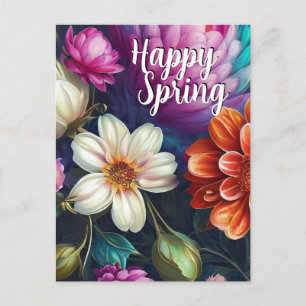 Happy Spring Mixed Flowers 4 Colors Sjabloon