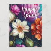 Happy Spring Mixed Flowers 4 Colors Sjabloon (Voorkant)