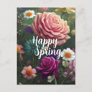 Happy Spring Mixed Flowers 5 Colors Sjabloon