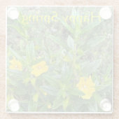 Happy Spring Monkeybloemen! Glazen Onderzetter (Achterkant)