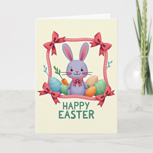Happy Spring Oval Pattern Card Kaart (Voorkant)