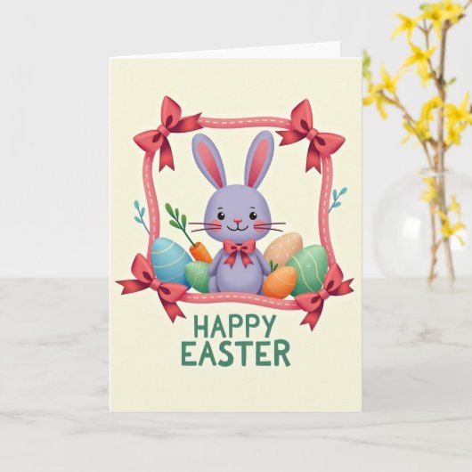 Happy Spring Oval Pattern Card Kaart (Gele Bloem)