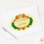 Happy Spring Ovale Sticker (Envelop)