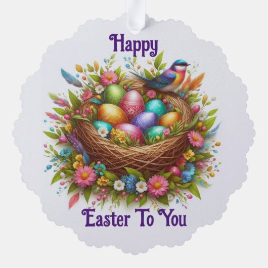 Happy Spring Paper Ornament Kaart (Achterkant)