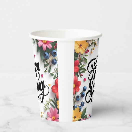 Happy Spring Papieren Bekers (Links)
