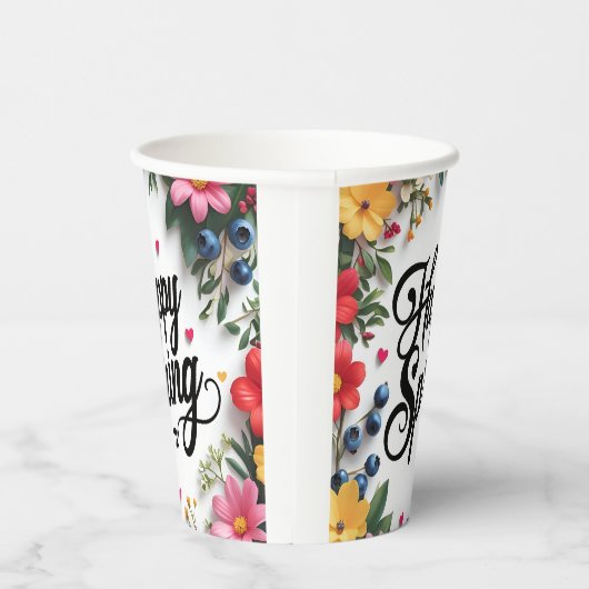 Happy Spring Papieren Bekers (Rechts)