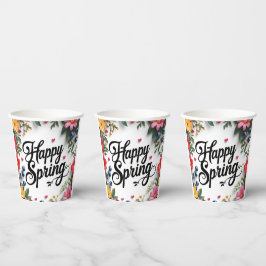 Happy Spring Papieren Bekers