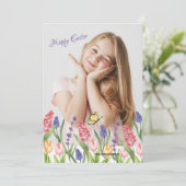 Happy Spring Photo Paaskaart Feestdagenkaart (Staand voorkant)