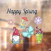 Happy Spring Raamsticker (Vel 2)
