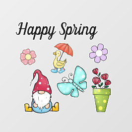 Happy Spring Raamsticker