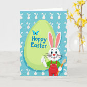 Happy Spring Rabbit Art Card Kaart (Gele Bloem)