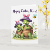 Happy Spring Reptile Friend Card Kaart (Gele Bloem)