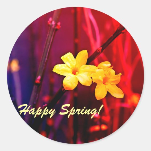 Happy Spring Sticker (Voorkant)