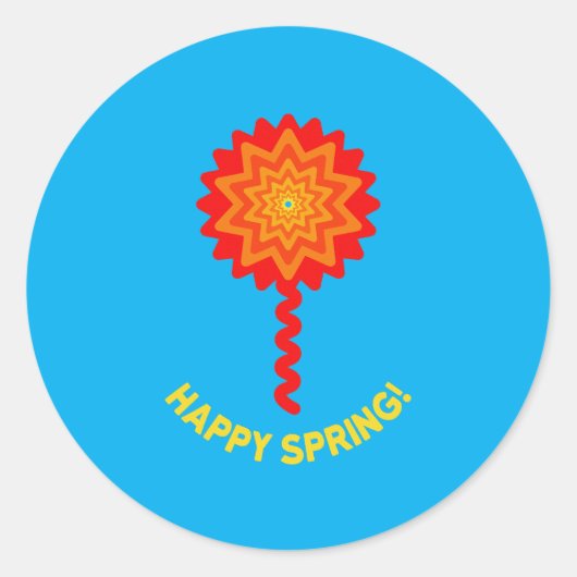 Happy Spring Sticker (Voorkant)